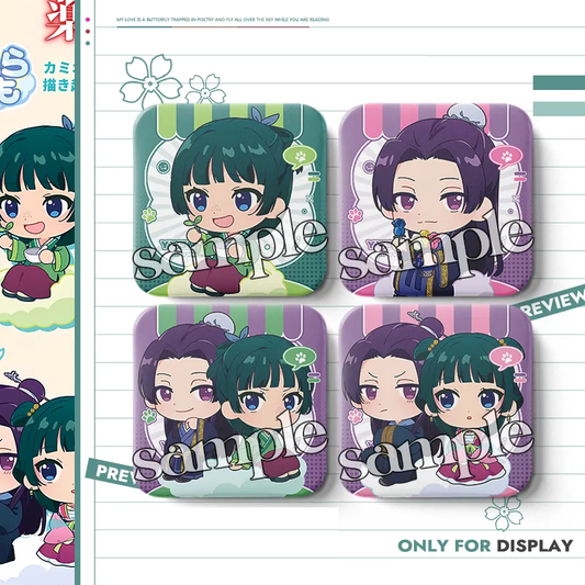 【GOODS】薬屋のひとりごと 正方形 缶バッジ Q2265