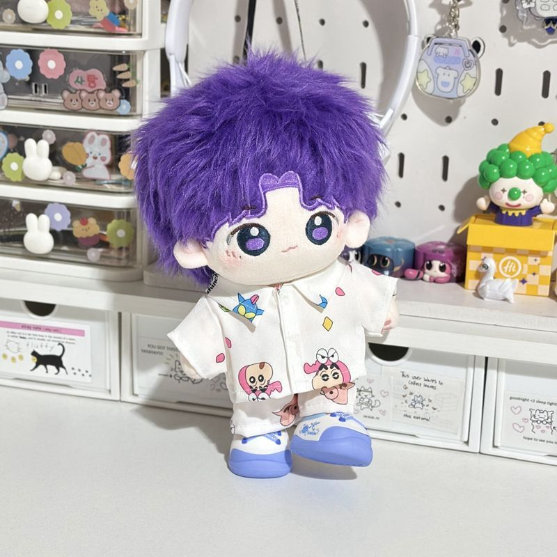 【GOODS】着せ替え 10cm20cm しんちゃん  ぬいぐるみ服 ルームウェア２点セット Q2533