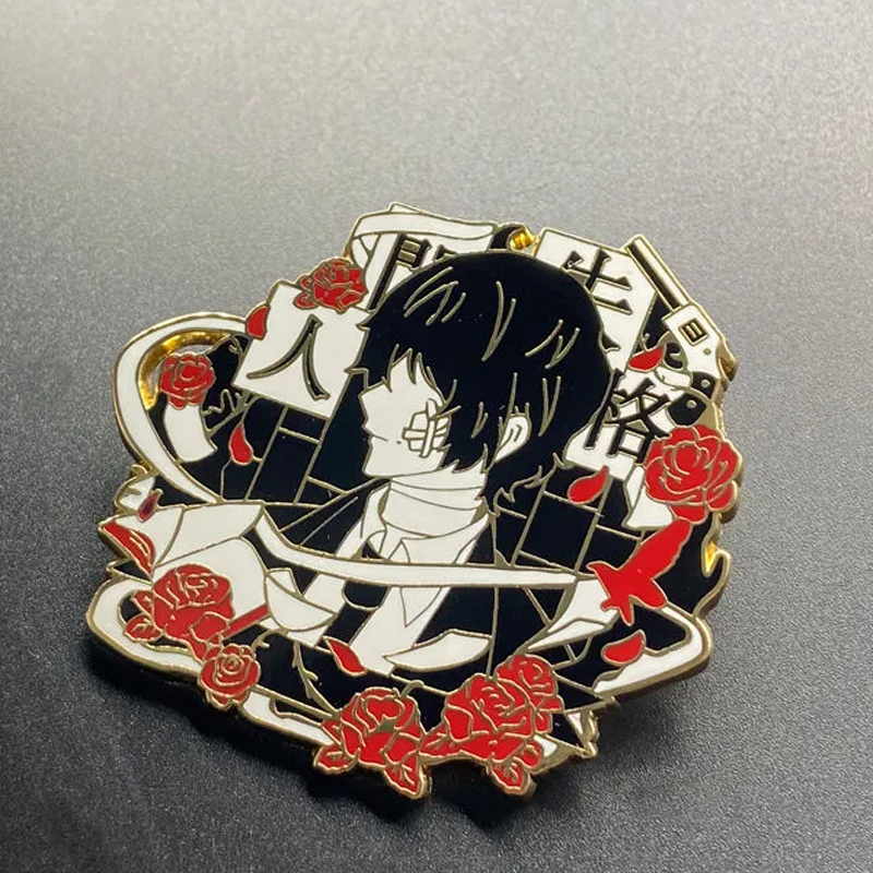 【GOODS】文豪ストレイドッグス 金属 ブローチ Q2274