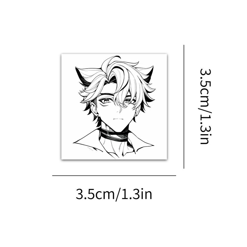 【GOODS】原神 59キャラ ステッカー 手帳 シール Q2492