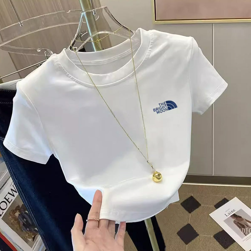 【tops】ラウンドネック半袖3色ＴシャツF7751