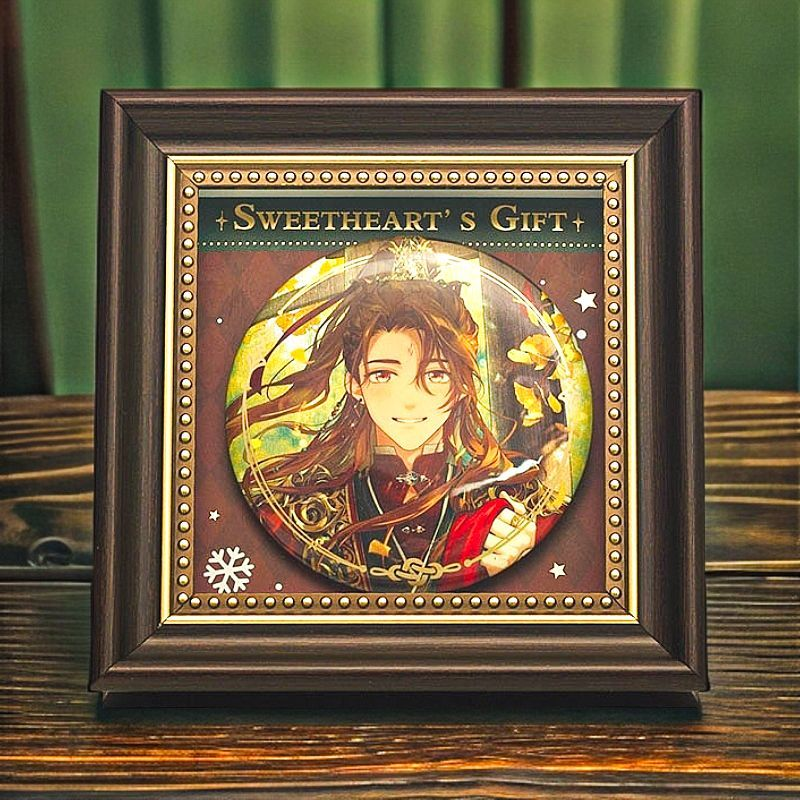 【GOODS】木製 フォトフレーム 58mm缶バッジ 収納 ディスプレイ Q2575