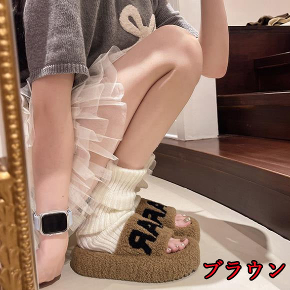 【shoes】5色厚底スリッパF8162