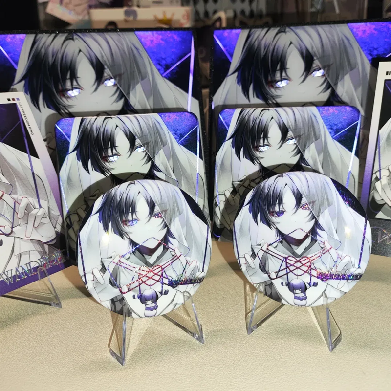 【GOODS】原神 放浪者 スカラマシュ  正方形 円形 缶バッジ Q2541