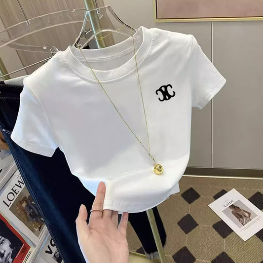 【tops】3色ラウンドネック半袖ＴシャツF7750