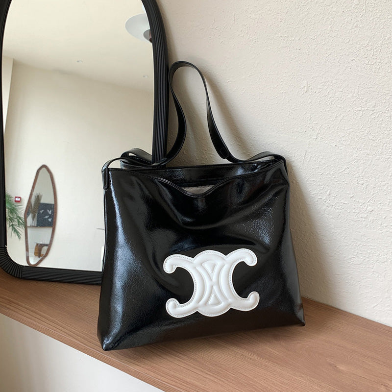 【小物】5色大容量ショルダーバッグF8177