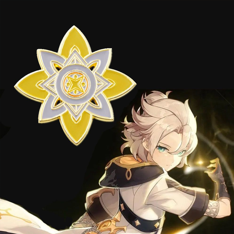 【GOODS】原神 アルベド 陽華 プローチ Q2554