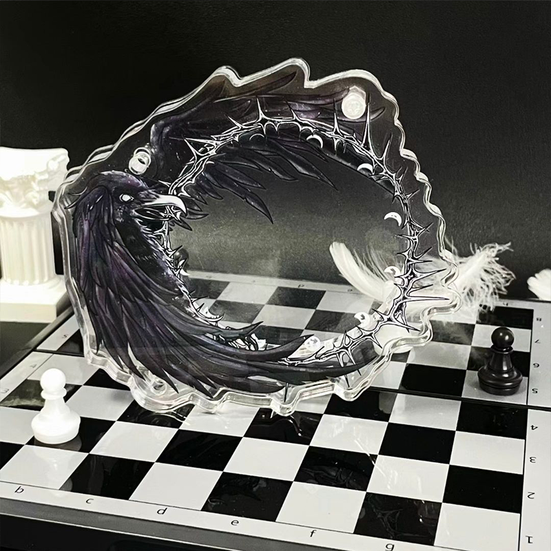 【GOODS】 58mm ディスプレイ ハトとカラス 缶バッジホルダー Ｑ2156