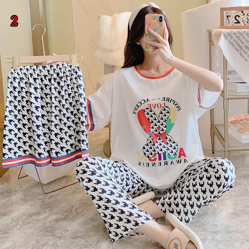 【ホーム・生活】3点上下セットルームウェアパジャマF7739