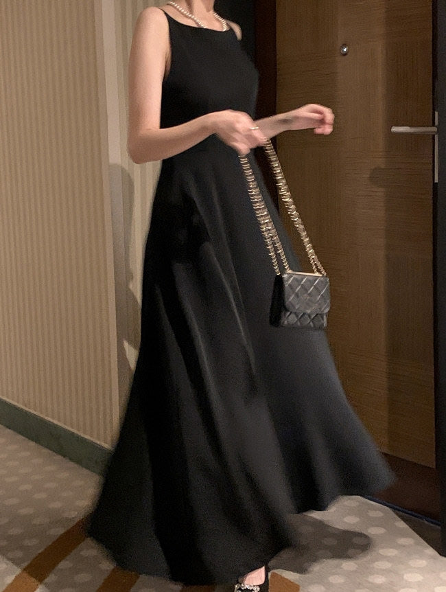 【dress】3色長袖ノースリーブワンピースF7908