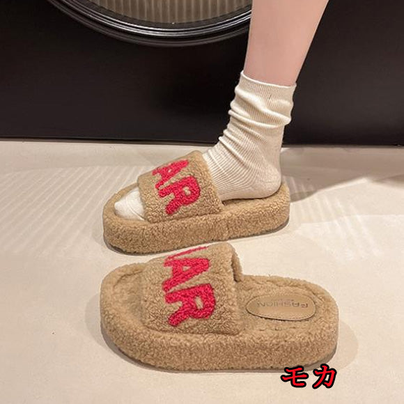 【shoes】5色厚底スリッパF8162