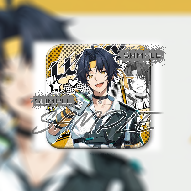 【GOODS】ZZZ 対ホロウ第六課 正方形 缶バッジ Q2185