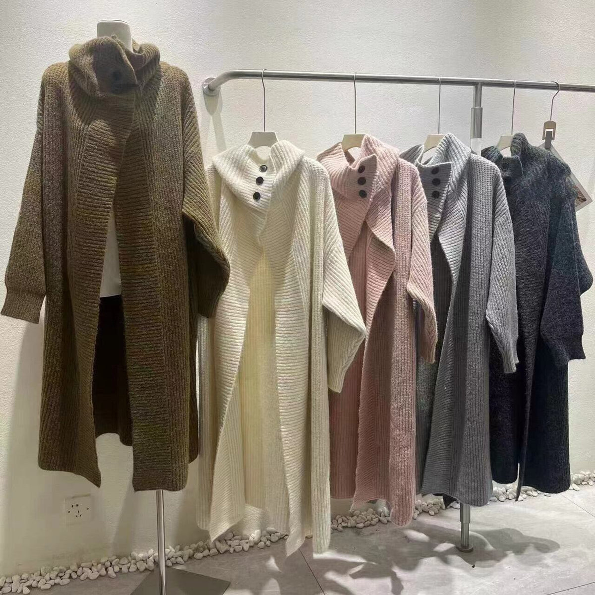 【outer】ロング丈ニットカーデ　M27398