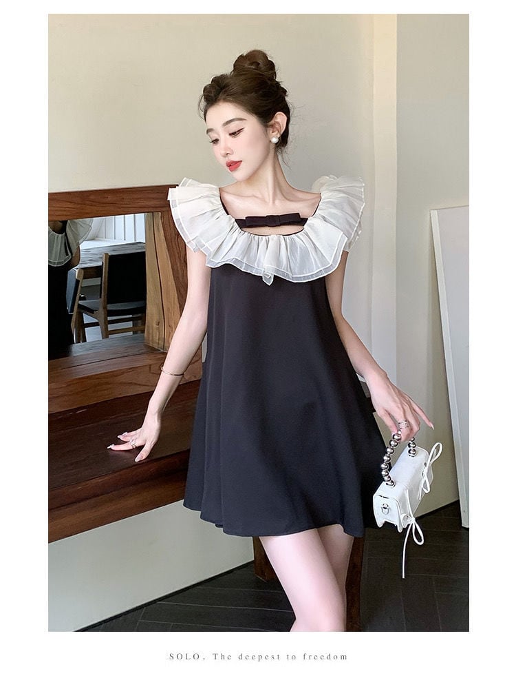 【dress】ノースリーブフリルワンピース　M24262