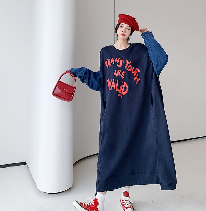 【dress】プリントカジュアルワンピース　M18590