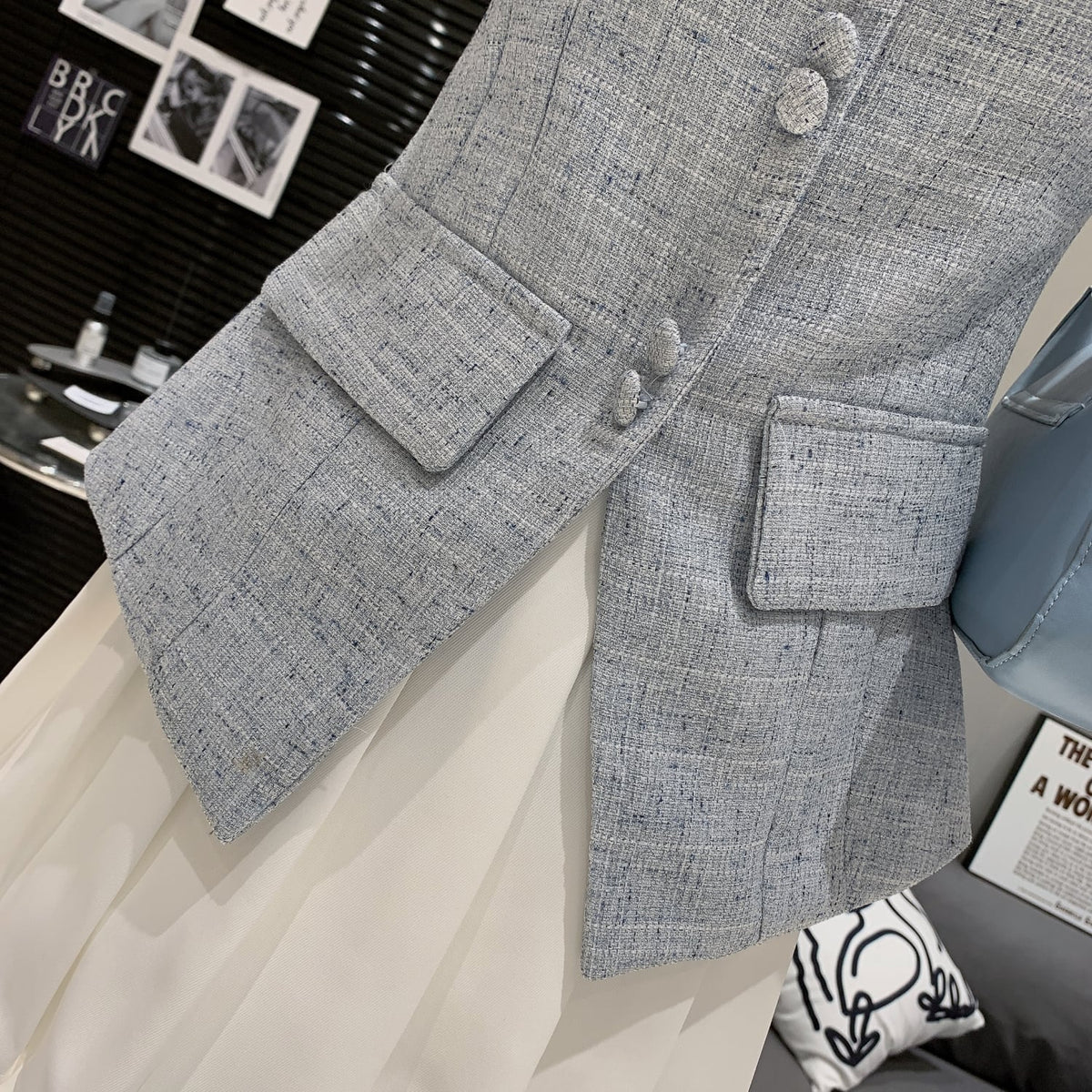 【set】ノースリーブジレ×プリーツスカートセット　M25263