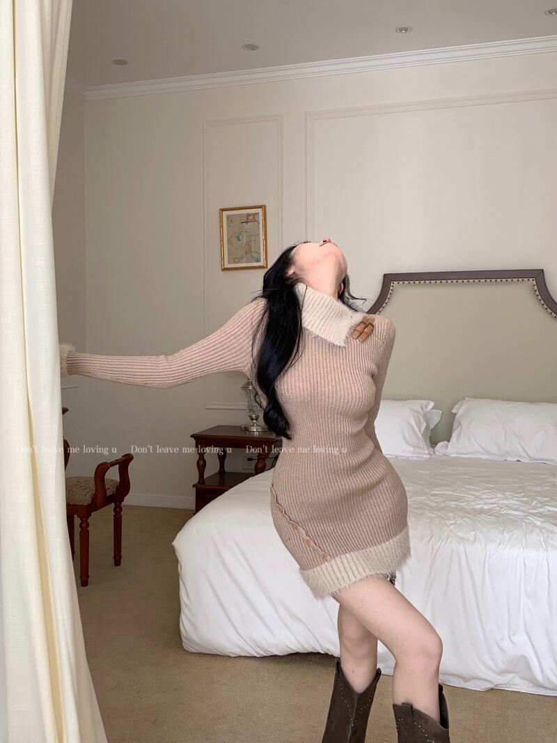 【dress】タイトニットワンピース G19329