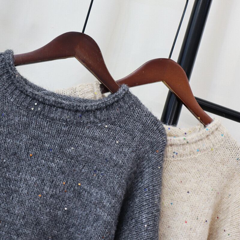 【tops】スパンコールニットセーター　M28590