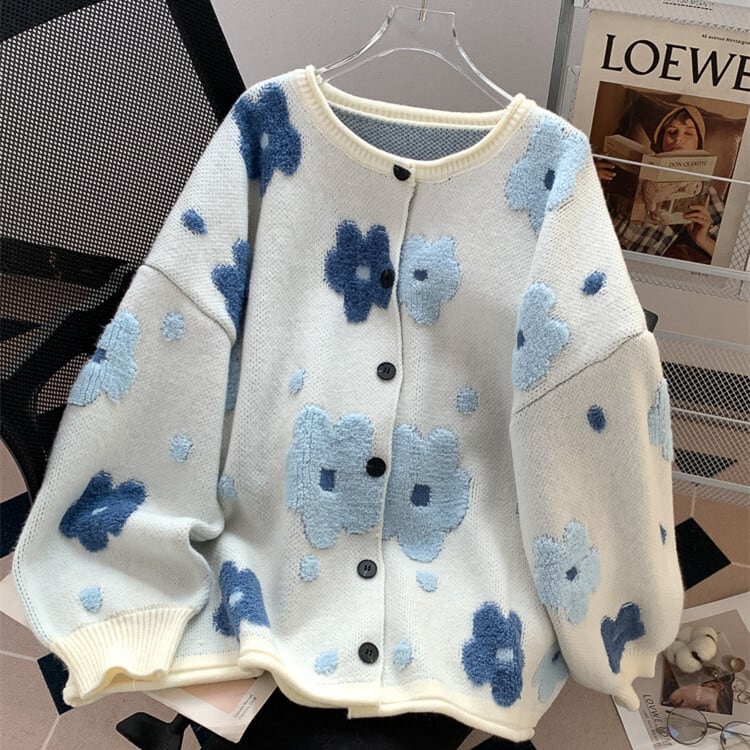 【outer】クルーネックニットカーデ　M26325
