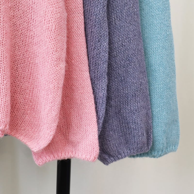 【tops】クルーネックニットセーター　M25505