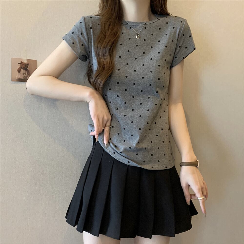 【tops】ドット柄TシャツG20723