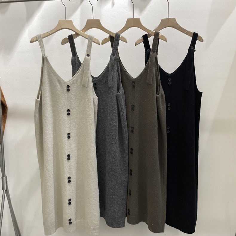 【dress】ボタンデザインベストワンピース　N2711