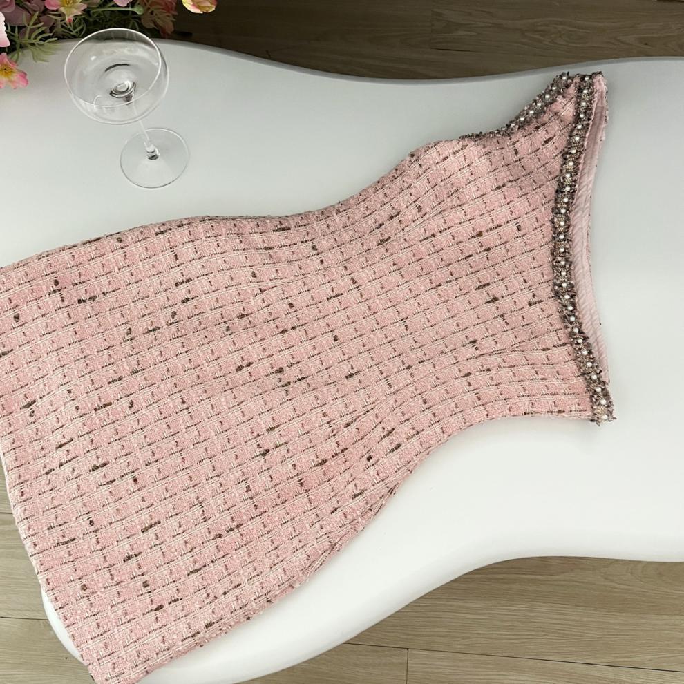 【dress】パールオフショルダーワンピース　M24268