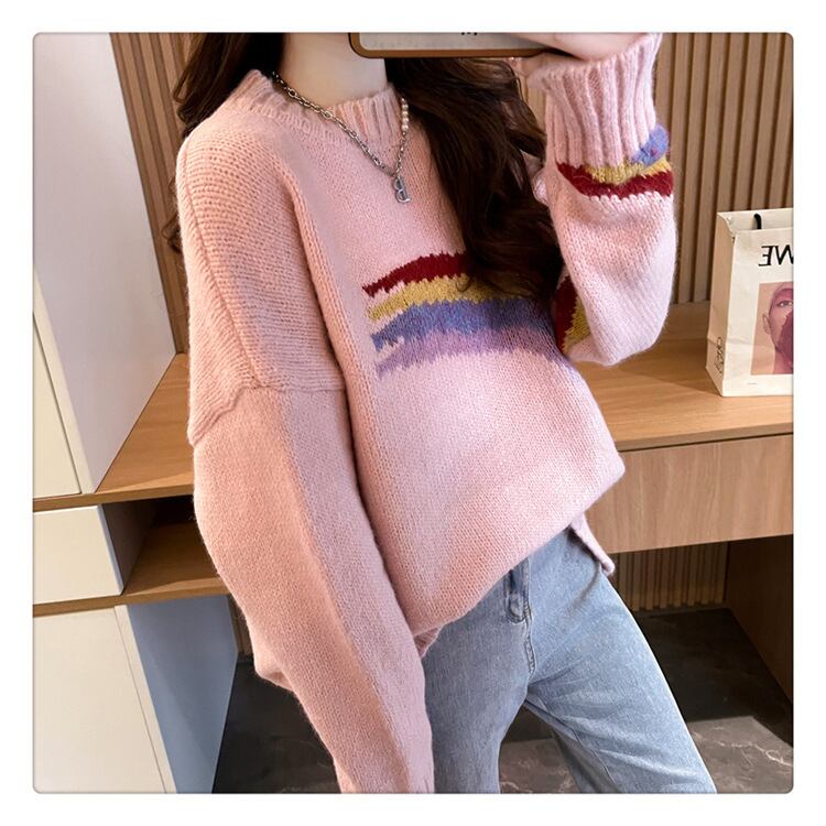 【tops】クルーネックニットセーター　M18542