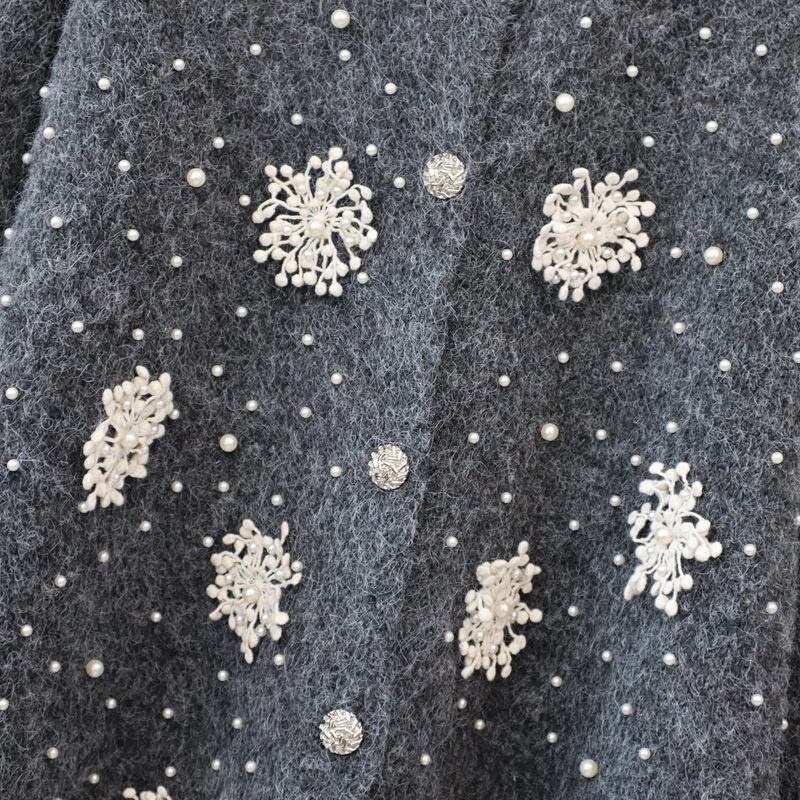【outer】パールニットカーデ　M28035