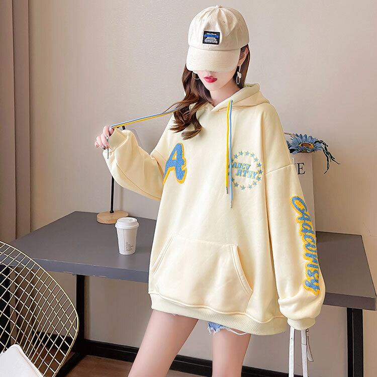 【tops】刺繍フーディーパーカー　M18641
