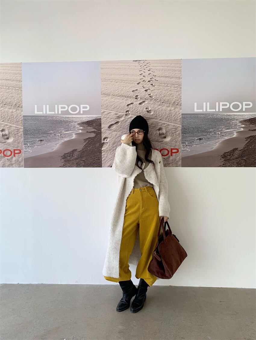 【outer】ロング丈ニットカーデ　M28394
