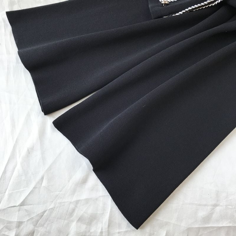 【set】ファッション!気質満点レトロニットカーディガン+ガウチョパンツオシャレ２点セット G3083