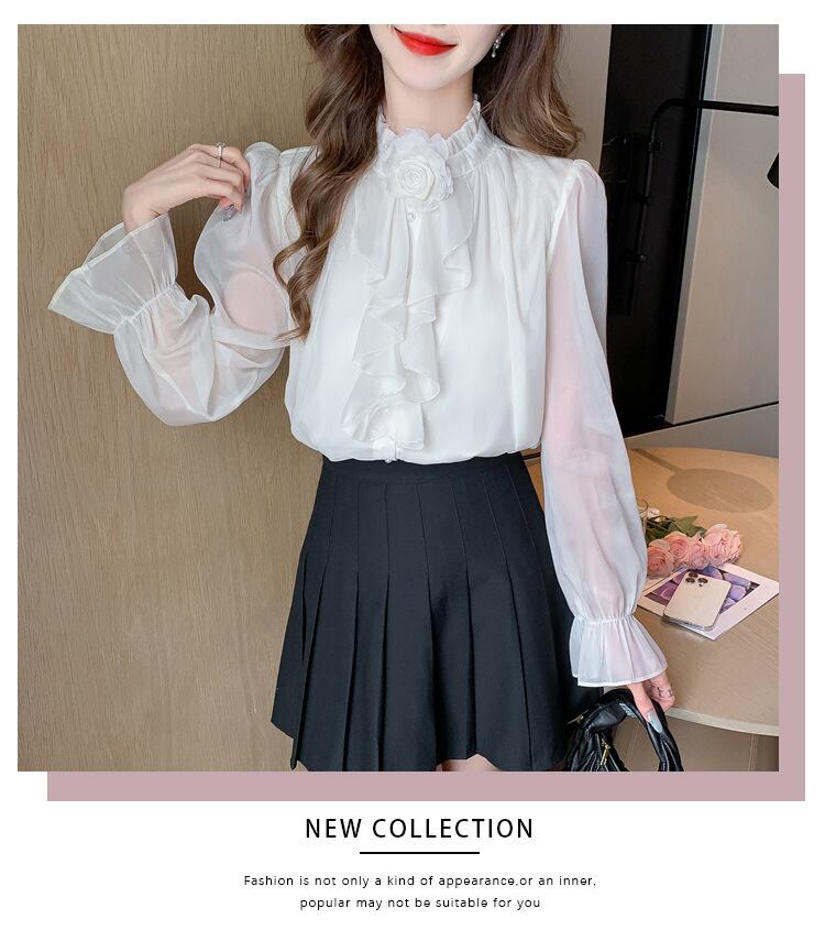 【tops】フリルブラウス　M29033