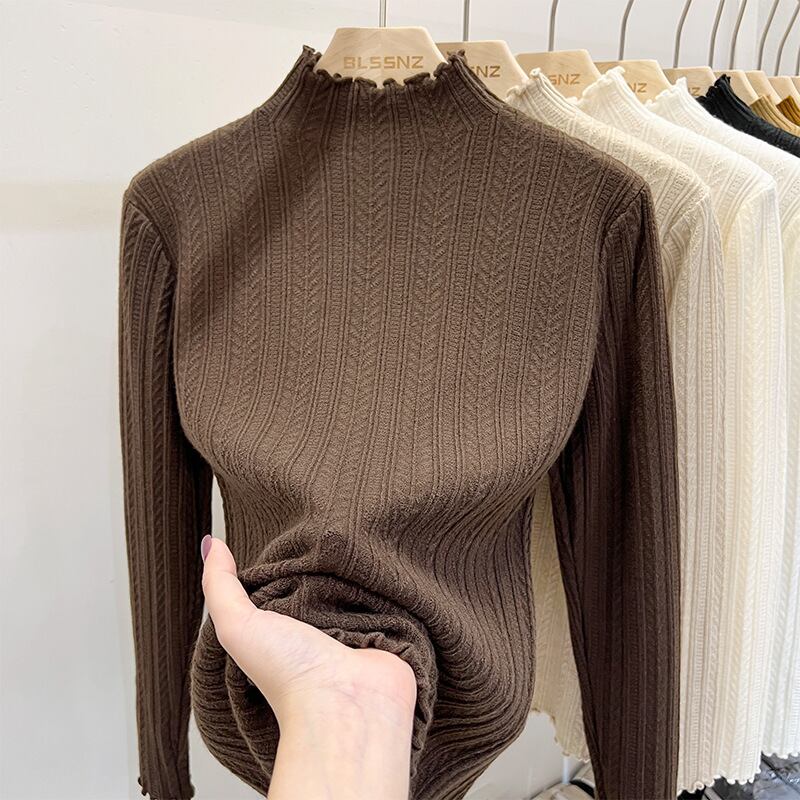 【tops】フリルニットトップス　M18673