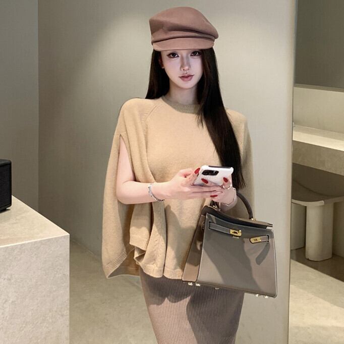 【tops】ニットケープ　M28134