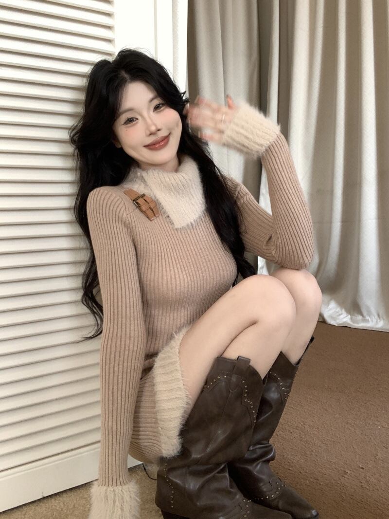 【dress】タイトニットワンピース G19329