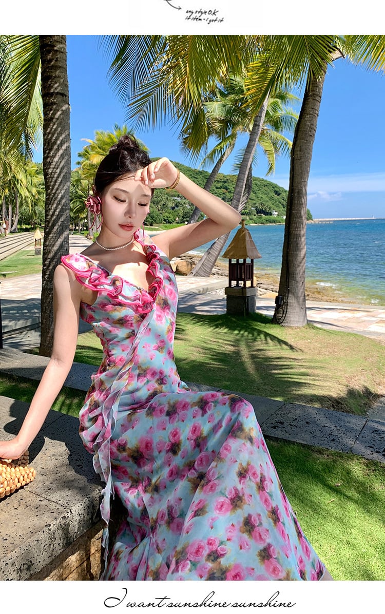 【dress】花柄キャミワンピース　M25134