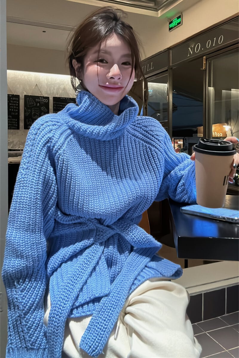 【tops】ハイネックニットセーター　M28565