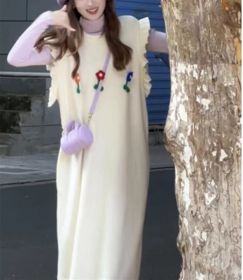 【dress】ノースリーブニットワンピース　M18441