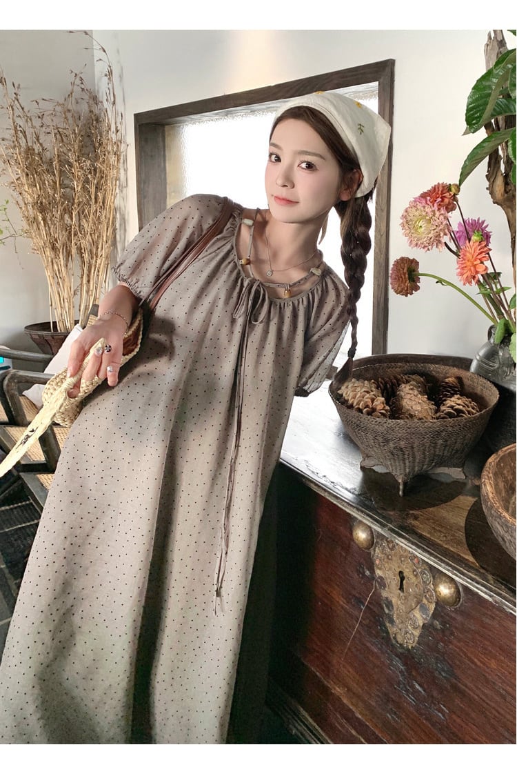 【dress】ドット柄ワンピース　M23929