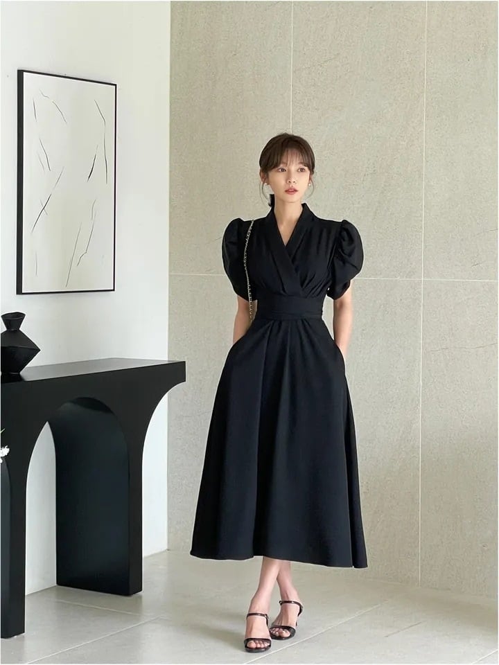 【dress】Vネックデートワンピース　M24904