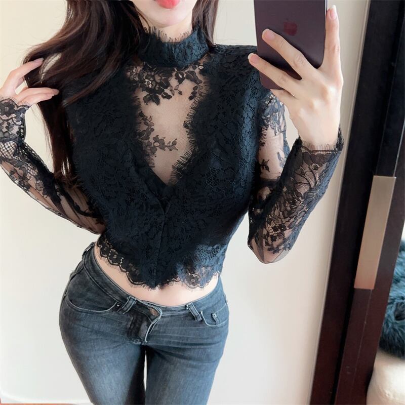 【tops】レースドッキングトップス　M28535