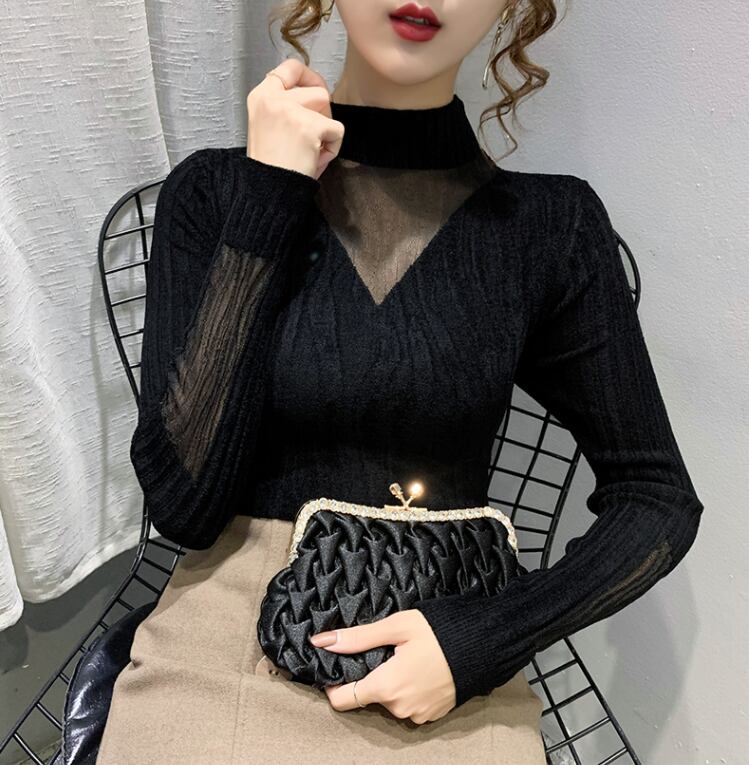 【tops】早い者勝ち!気質満点エレガントニットファッション秋冬新作長袖着痩せトップス G3477