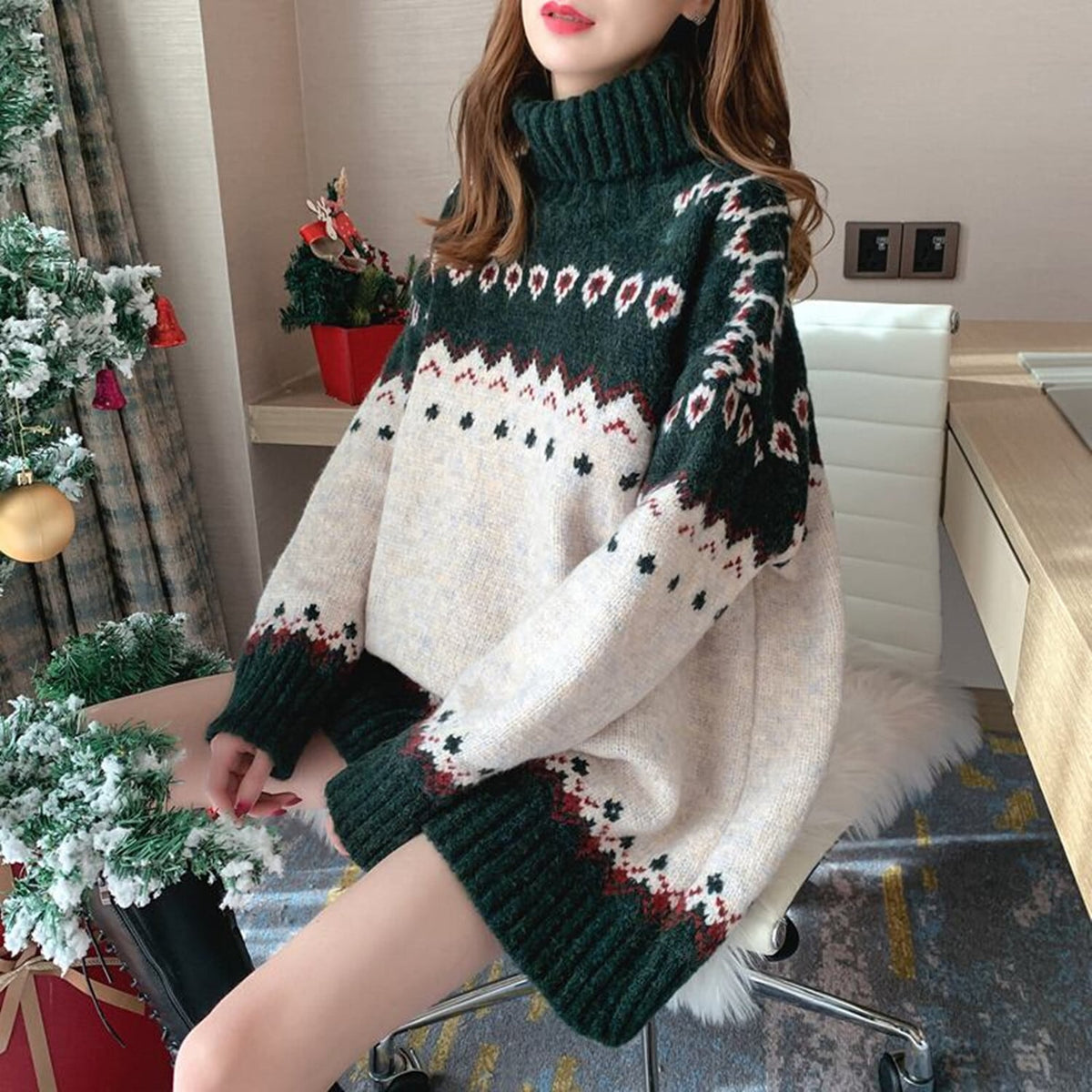 【tops】クリスマスニットセーター　N2848