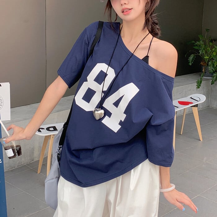 【tops】プリントTシャツ　M25173