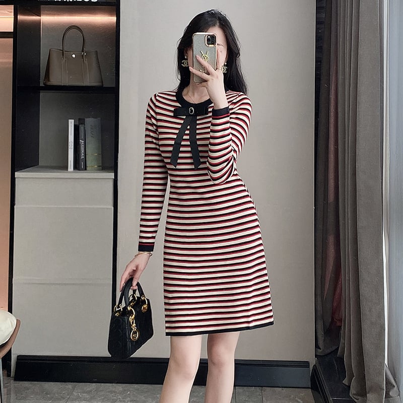 【dress】ボーダー柄ワンピース　M25482