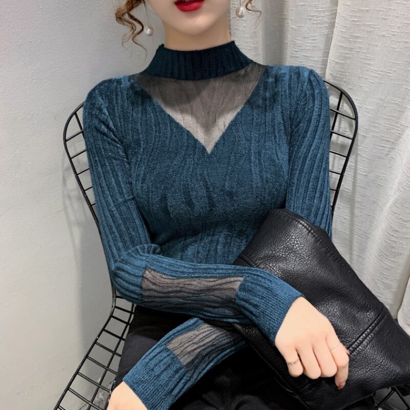 【tops】早い者勝ち!気質満点エレガントニットファッション秋冬新作長袖着痩せトップス G3477