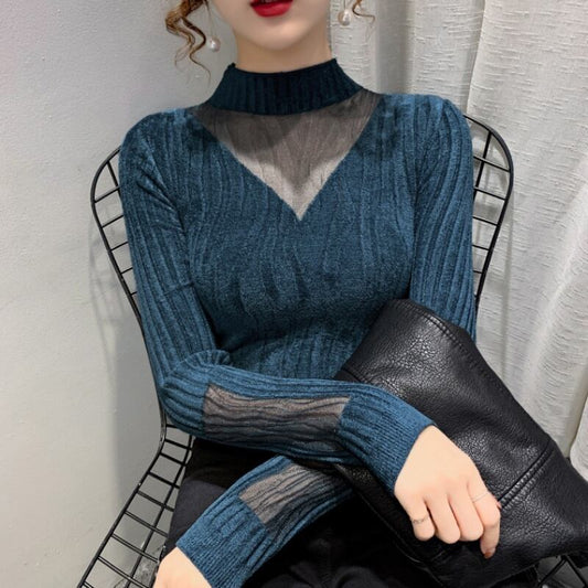 【tops】早い者勝ち!気質満点エレガントニットファッション秋冬新作長袖着痩せトップス G3477