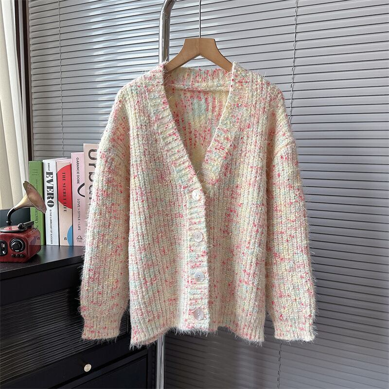 【outer】Vネックニットカーデ　M19074