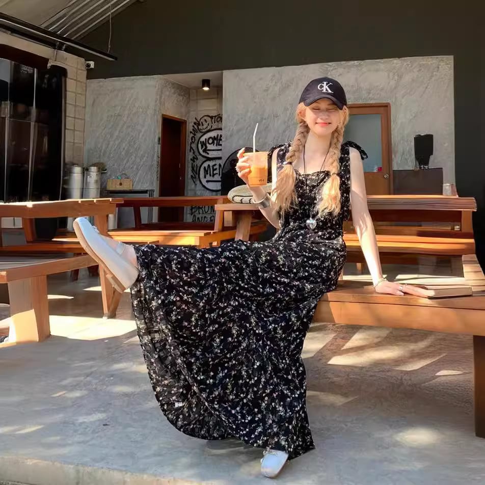【dress】花柄キャミワンピース　M25212